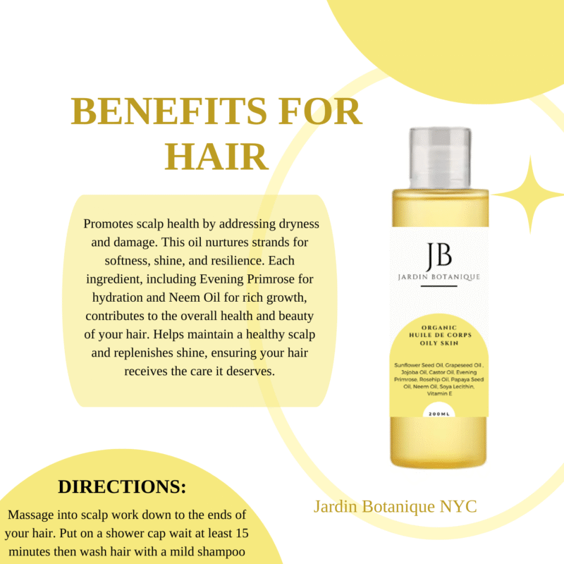 Organic Body Oil for Oily/Acne Prone Skin 200ml - Image 6