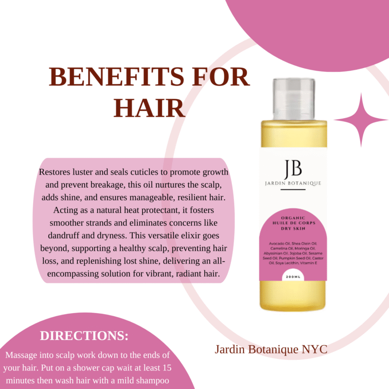 Organic Body Oil for Dry Skin 200ml - Image 5